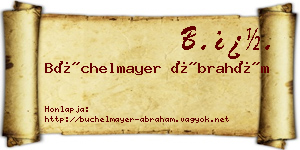 Büchelmayer Ábrahám névjegykártya